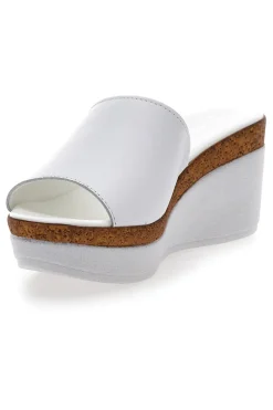 Ciabatte Bianche Con Zeppa con Fascia in Pelle PITTARELLO 28004525