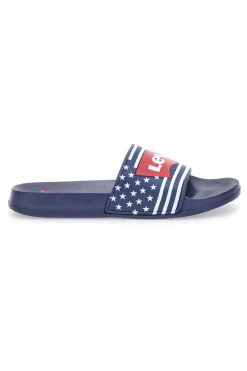 Ciabatte Blu Bandiera Americana Levi's VPOL0064S