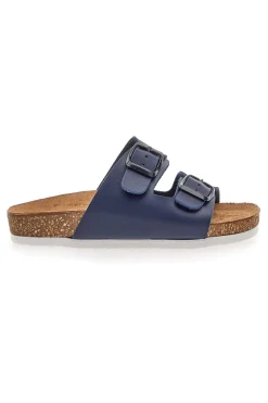 Ciabatte Blu Con Plantare In Vera Pelle Pittarello Bio 257206