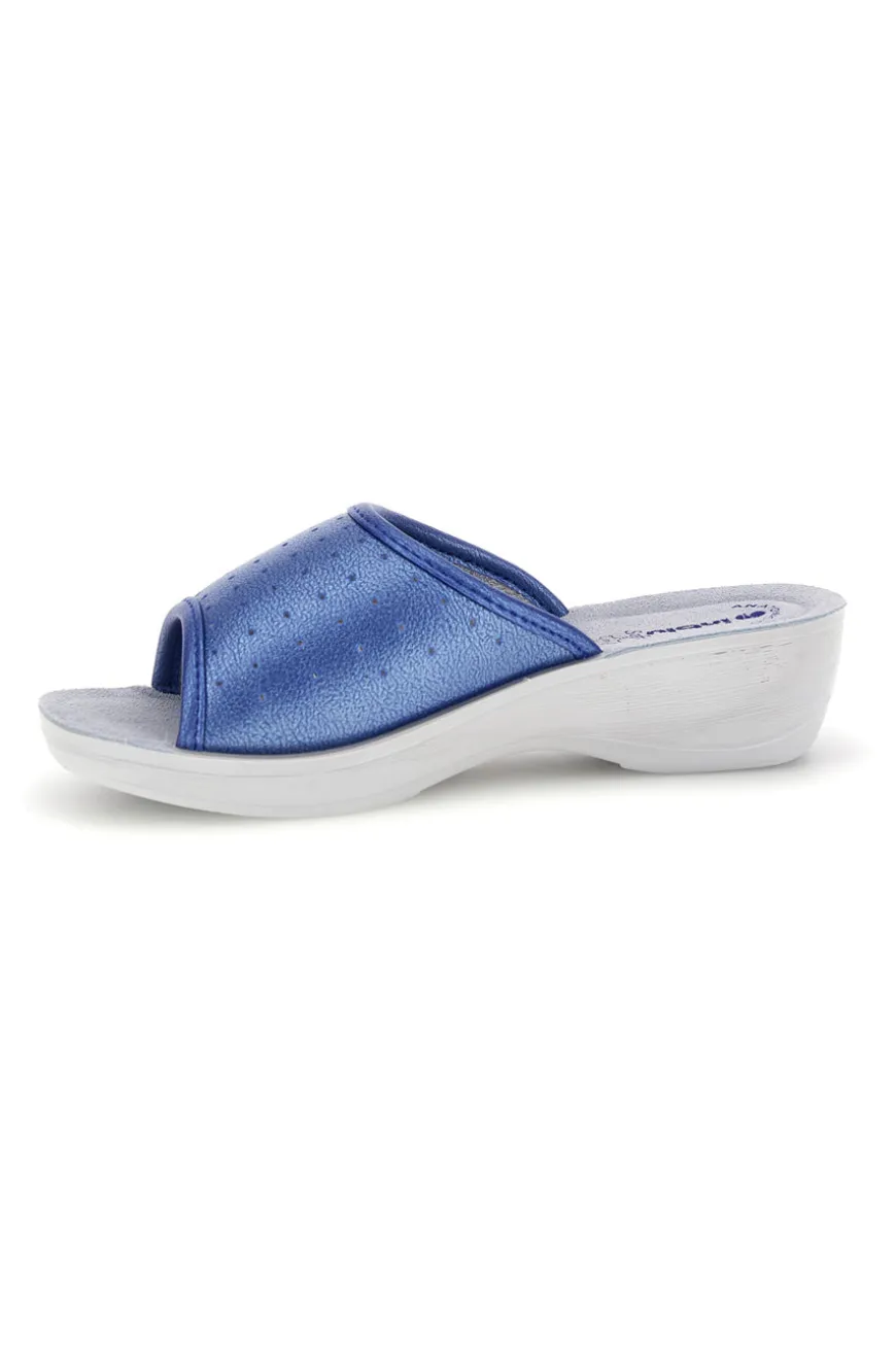 Ciabatte blu con zeppa Inblu 45N PL