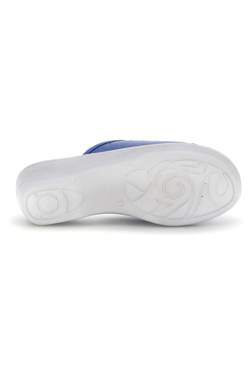 Ciabatte blu con zeppa Inblu 45N PL
