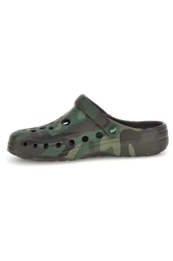 Ciabatte clog verdi camouflage Woz 1