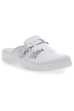Ciabatte da Lavoro Bianche In Pelle MR Chef 8015