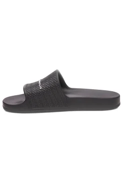 Ciabatte da piscina nere con fascia logata Under armour 6007533 001