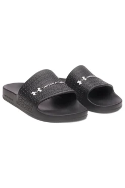 Ciabatte da piscina nere con fascia logata Under armour 6007528 001