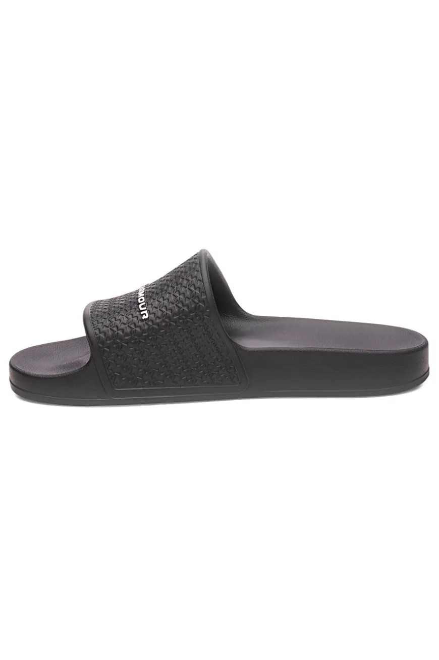 Ciabatte da piscina nere con fascia logata Under armour 6007528 001