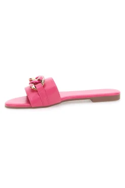 Ciabatte Flat Rosa Con Catena Mon Dieu 3396
