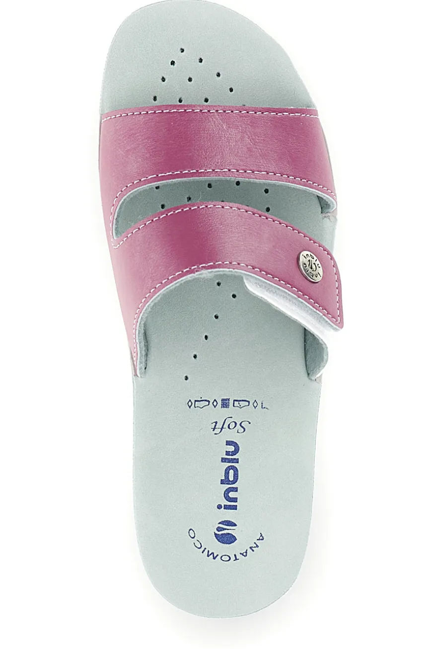 Ciabatte fucsia e bianche con plantare anatomico Inblu 63 VR
