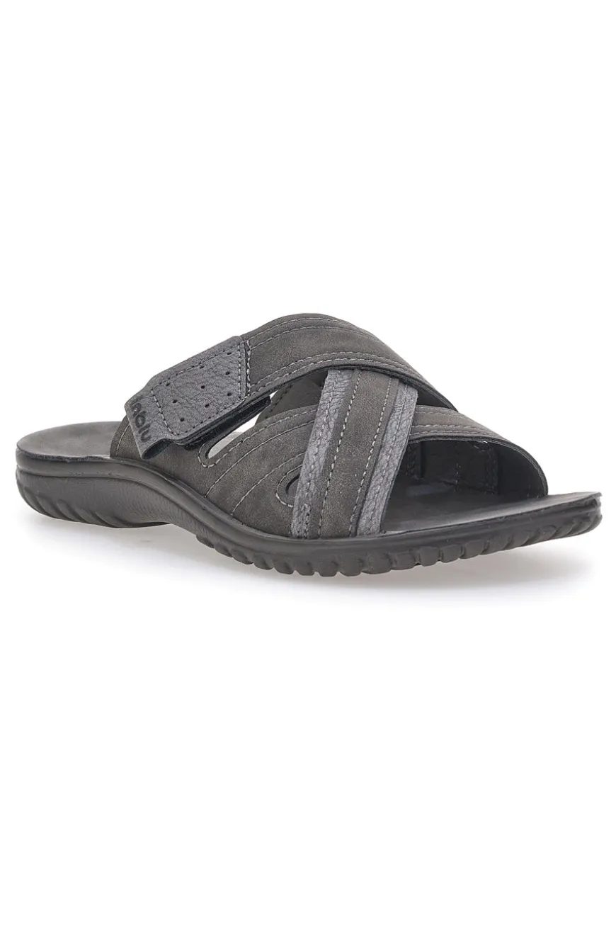 Ciabatte grigie con fasce incrociate comfort Inblu 10FN