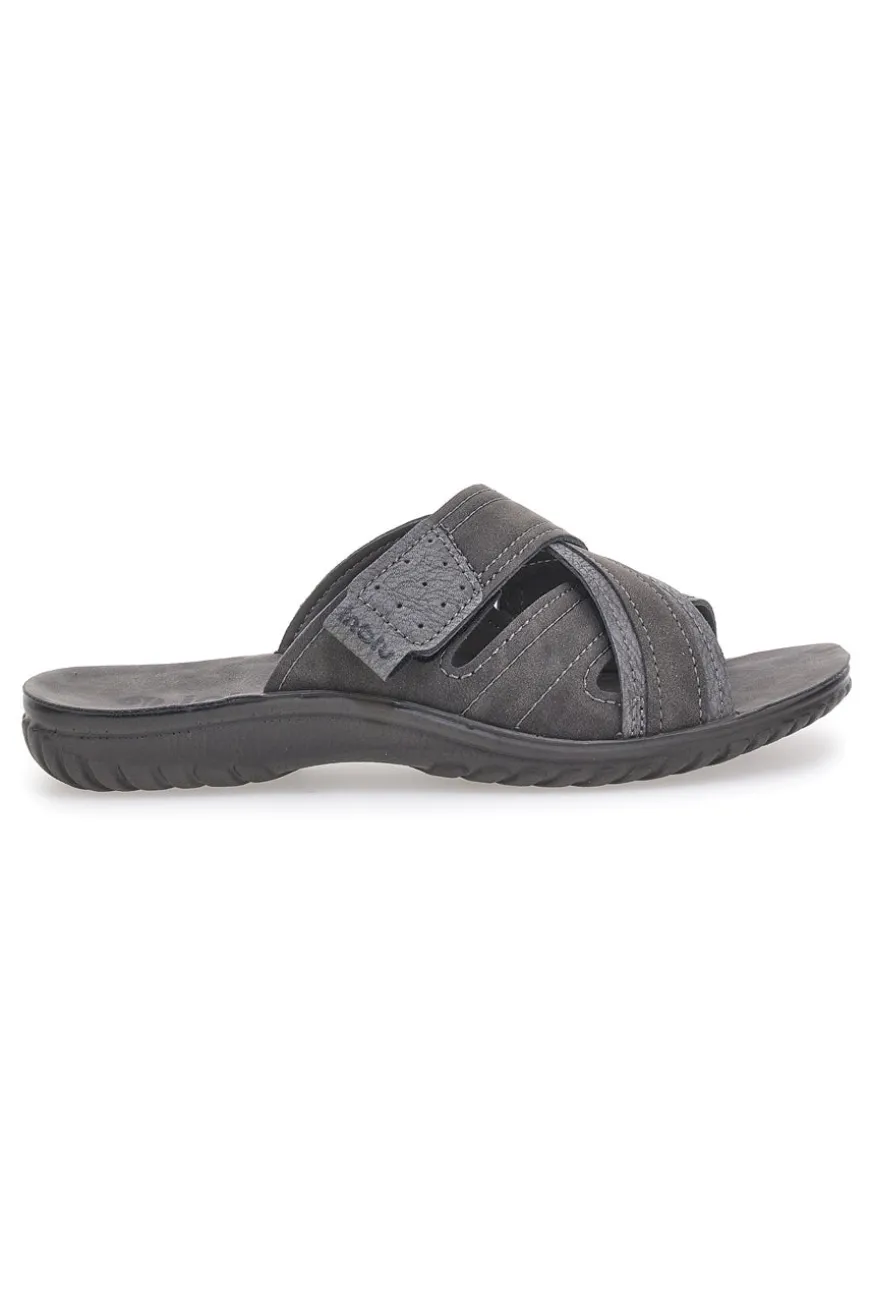 Ciabatte grigie con fasce incrociate comfort Inblu 10FN