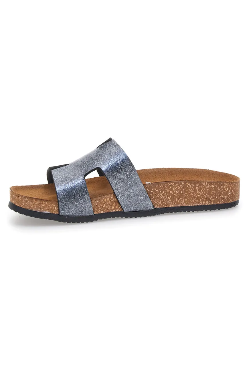 Ciabatte Grigio Effetto Metallizzato PITTARELLO TIERRA 335A801SR