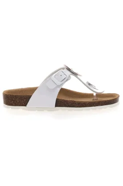 Ciabatte Infradito Bianche con Applicazioni a Fiori PITT KIDS 45261GVW