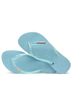 Ciabatte Infradito Havaianas Slim Flourish Azzurre
