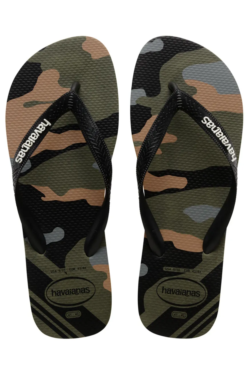 Ciabatte Infradito Verde Militare In Gomma Havaianas Top Camu