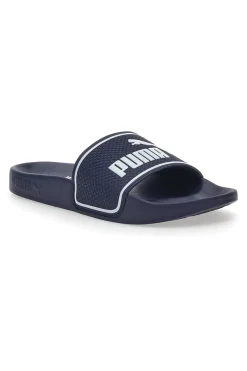 Ciabatte in Gomma Blu con Maxi Logo Puma Leadcat 2.0 JR