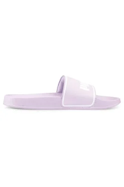 Ciabatte lilla con fascia e logo bianco PUMA Leadcat 2