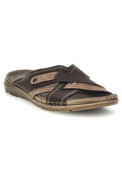 Ciabatte marrone con fasce incrociate Jerpoint 8053PSSK