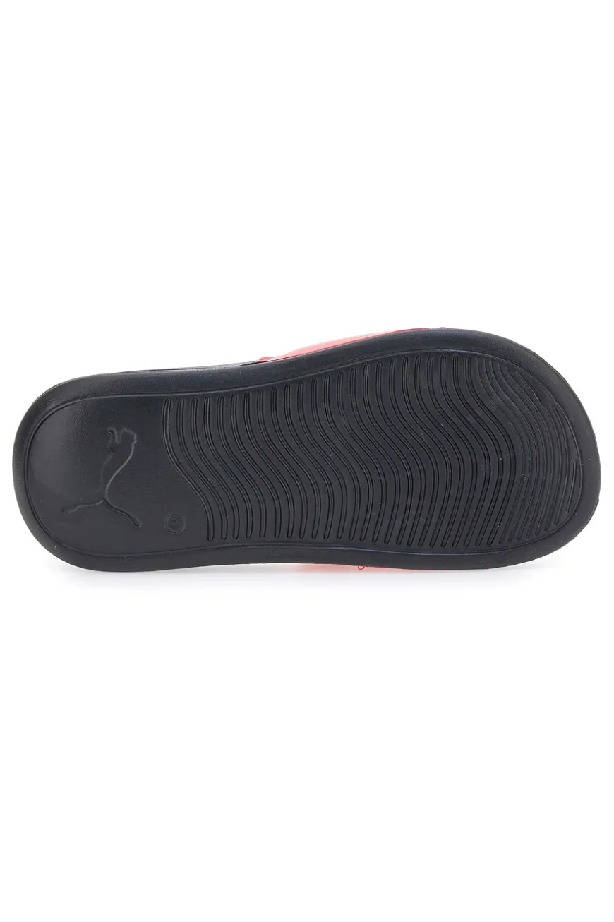 Ciabatte nere con banda rossa Puma Popcat 20 jr
