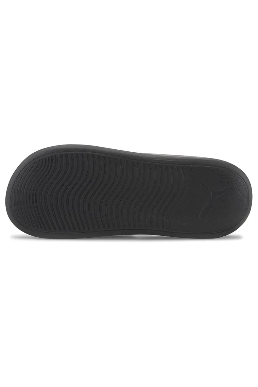 Ciabatte nere con fascia bianca Puma Popcat 20 Jr