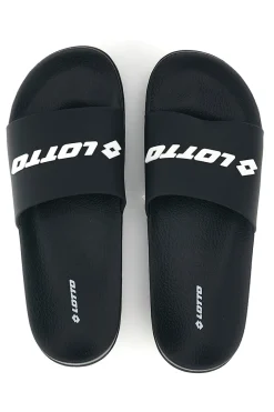 Ciabatte nere con fascia logo Lotto L97Y914