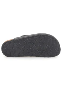 Ciabatte nere con fibbia in vera pelle Pittarello Tierra 335A013PR