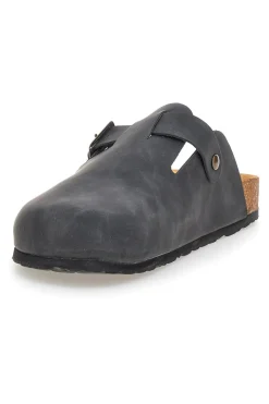 Ciabatte nere con fibbia in vera pelle Pittarello Tierra 335A013PR