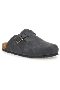 Ciabatte nere con fibbia in vera pelle Pittarello Tierra 335A013PR