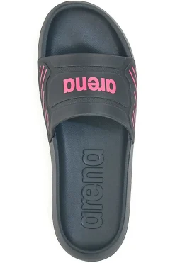 Ciabatte nere con logo fucsia e suola ergonomica ARENA URBAN EASY