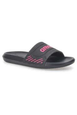Ciabatte nere con logo fucsia e suola ergonomica ARENA URBAN EASY