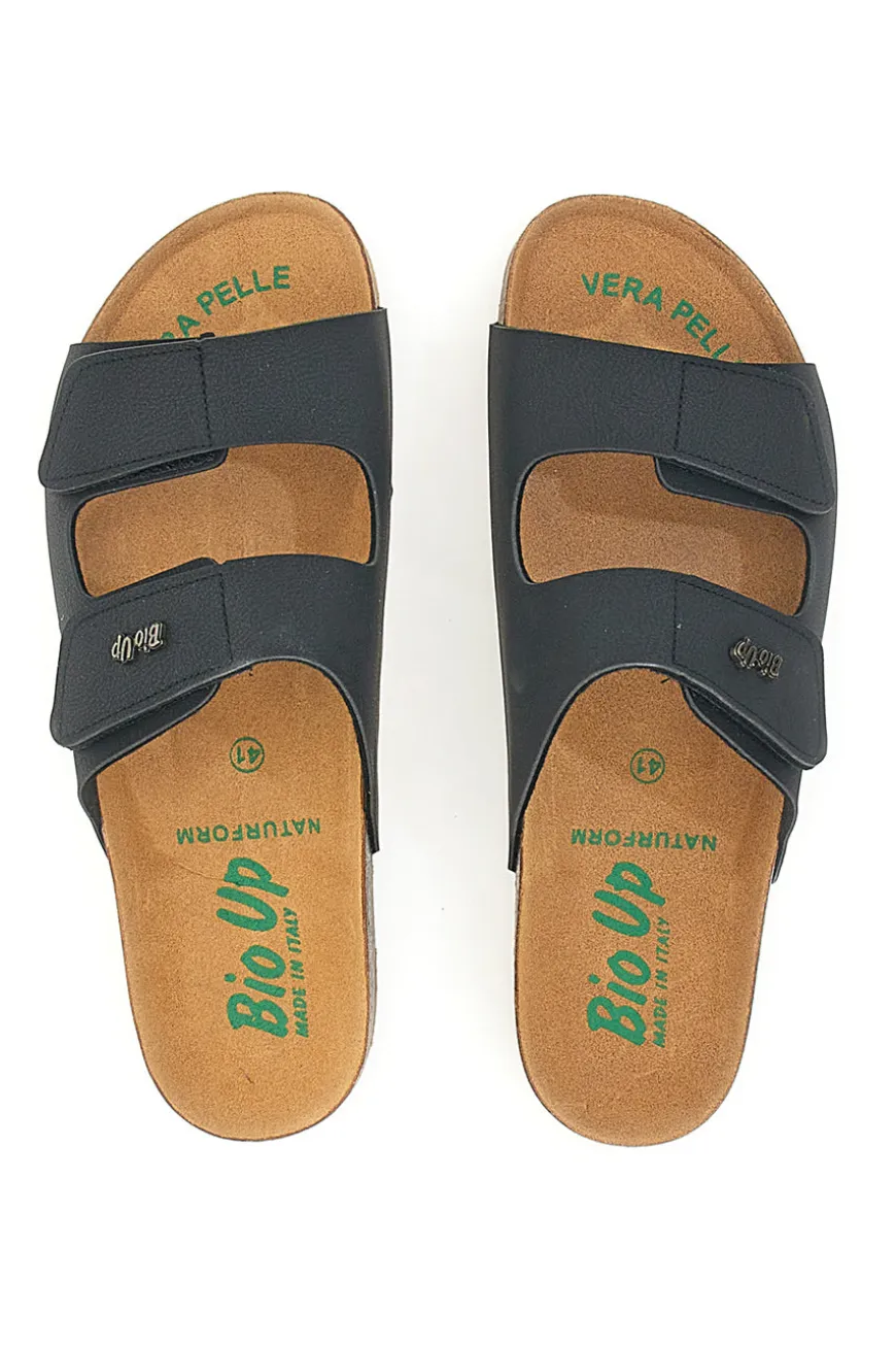 Ciabatte Nere con Soletta in Vera Pelle Bio Up 1913