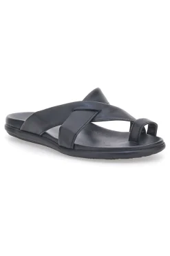 Ciabatte Nere da uomo con doppia fascia e fibbia Jerpoint 81025