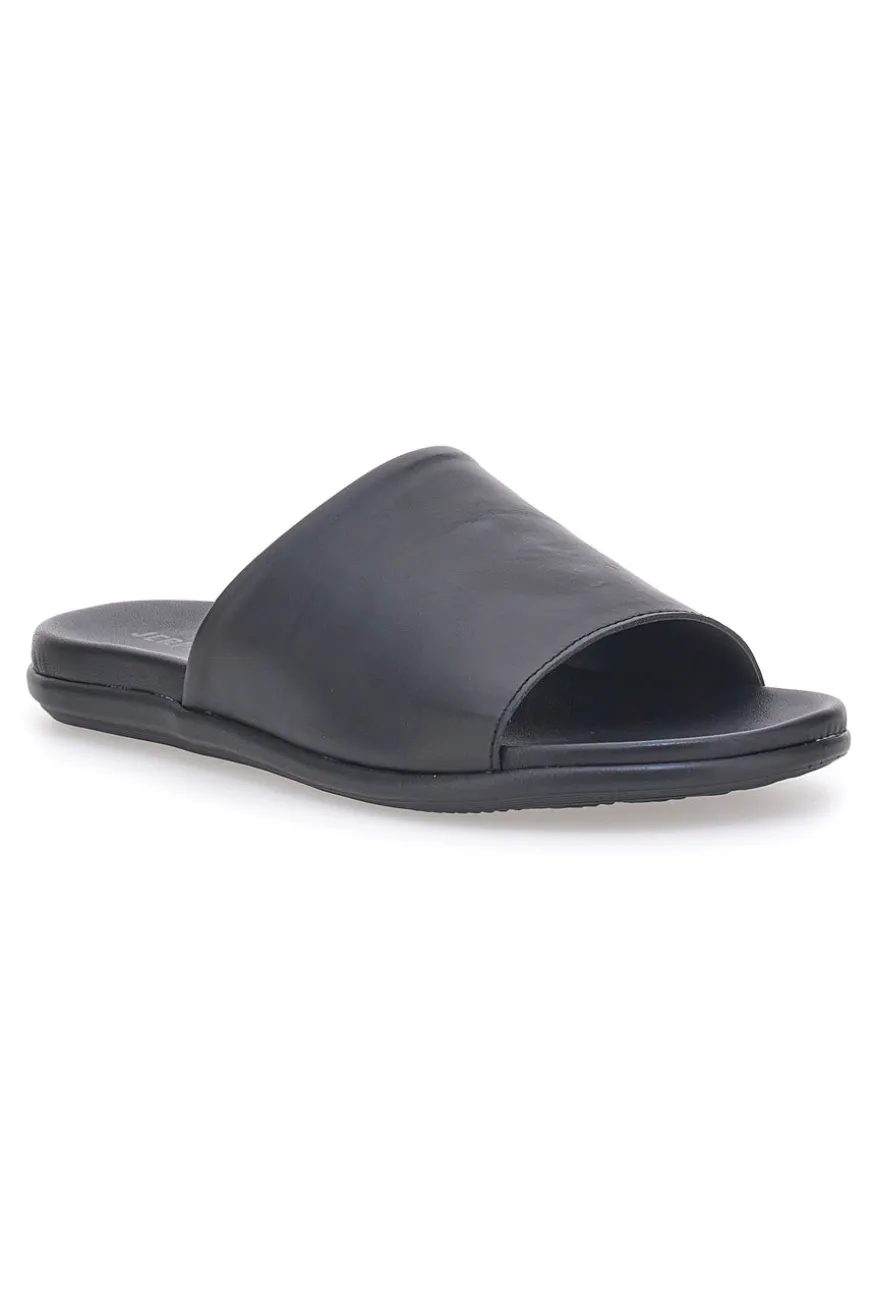 Ciabatte Nere in Pelle Made in Italy JERPOINT 8113