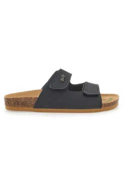 Ciabatte Nere Made In Italy Con Sottopiede In Vera Pelle Bio Up 26411