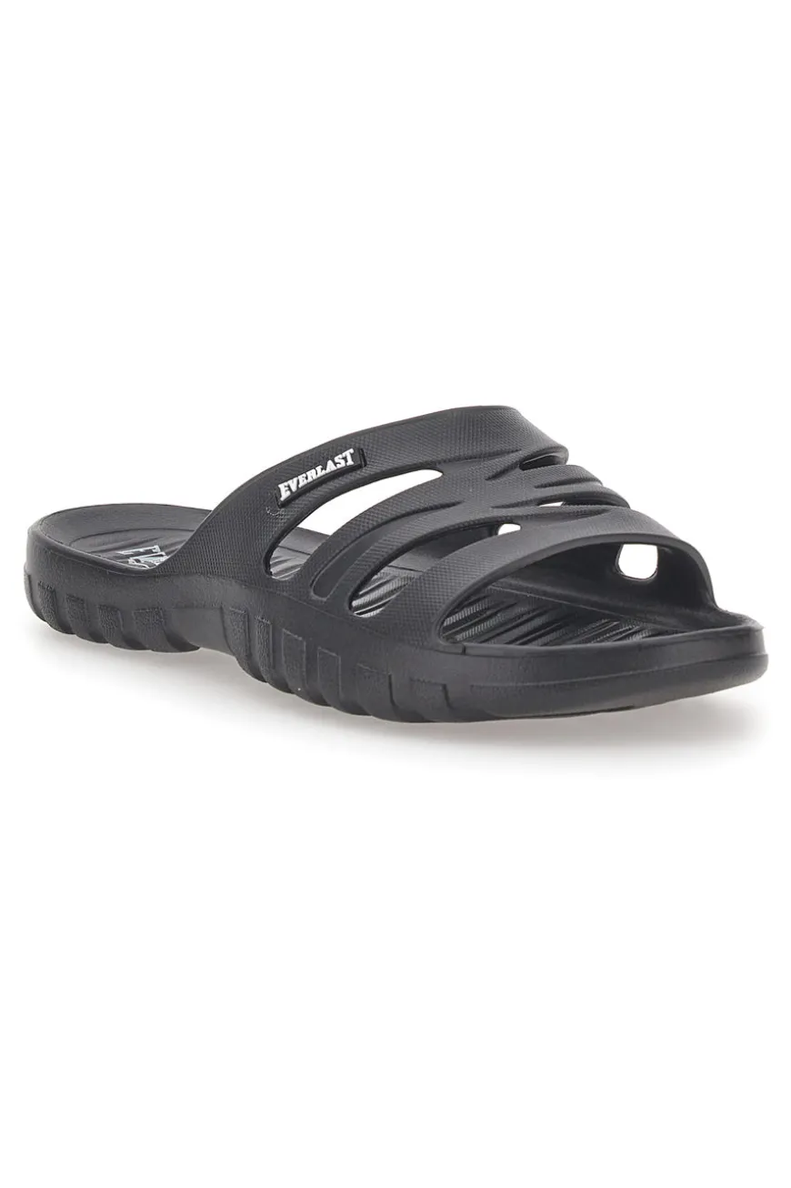 Ciabatte nere monoscocca con logo EVERLAST EV064