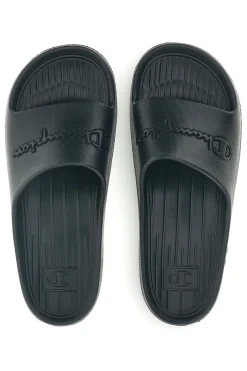 Ciabatte nero con fascia logata Champion Cabana Box Slide