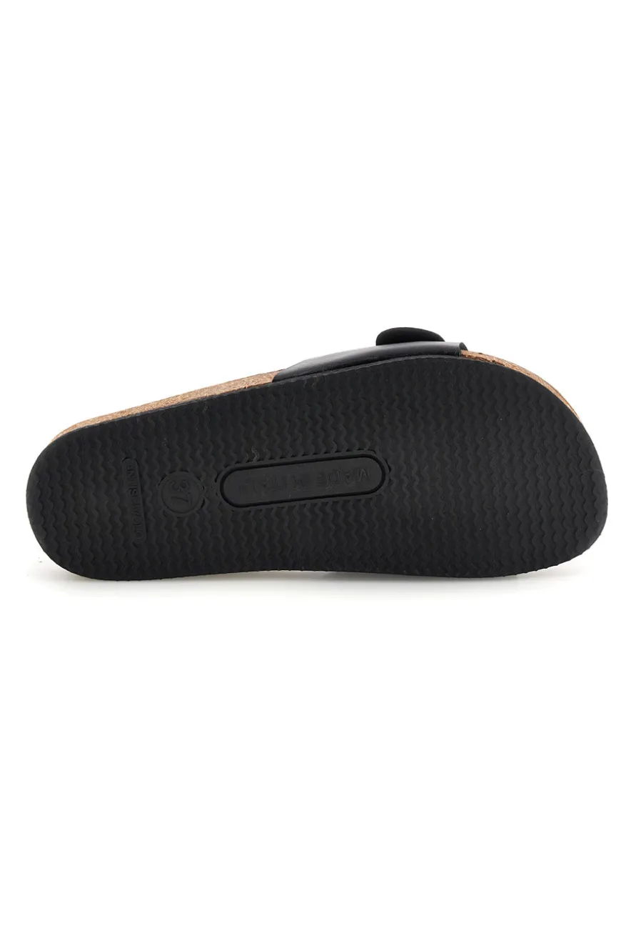 Ciabatte nero sottopiede in vera pelle Pittarello tierra 257A21030SR