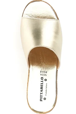 Ciabatte Oro con Fascia in Pelle Made in Italy PITTARELLO 233170428