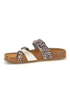 Ciabatte oro stampa animalier Pittarello Tierra 335A312SR