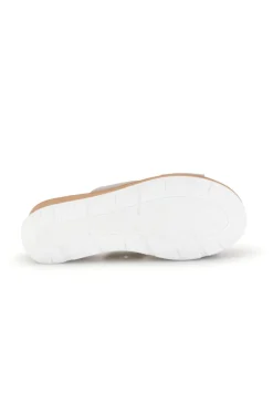 Ciabatte perla con zeppa e fascia larga Plocadi 11071242