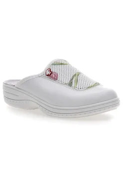 Ciabatte Professionali Bianche in Vera Pelle Mrs Chef 5533
