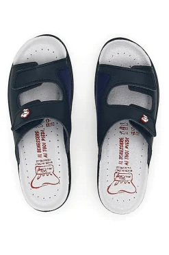Ciabatte Professionali In Vera pelle blu Made in Italy MRS CHEF 1781