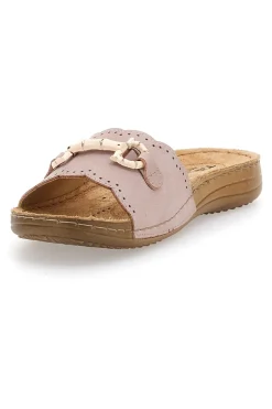 Ciabatte Rosa Con Sottopiede in Vera Pelle Tiglio 4310