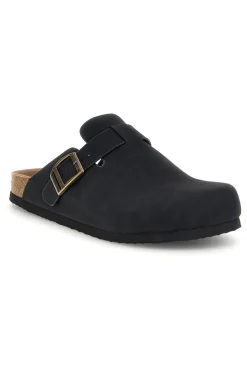 Ciabatte Sabot nere con fibbia regolabile Superga S11U700