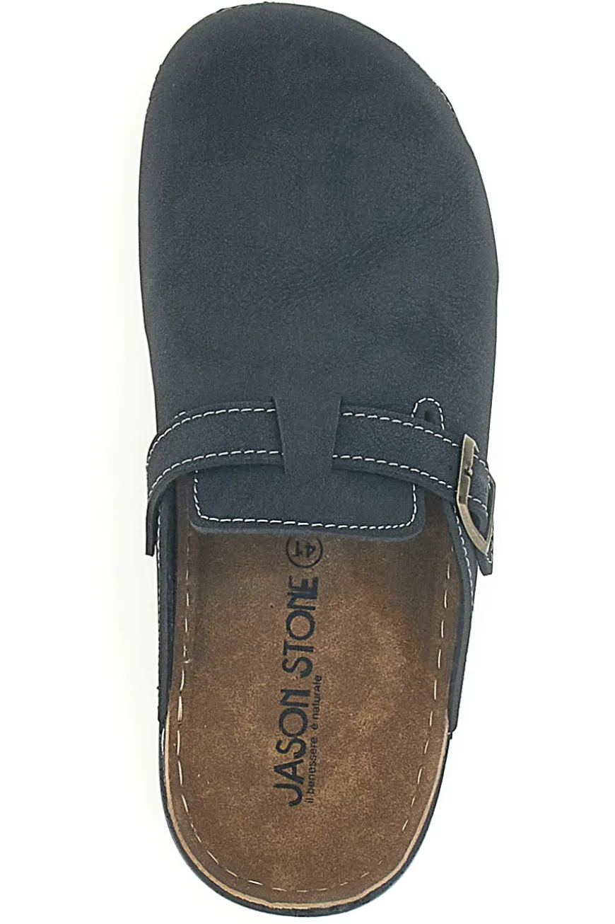 Ciabatte Sabot nere con fibbia decorativa Jasonstone B001