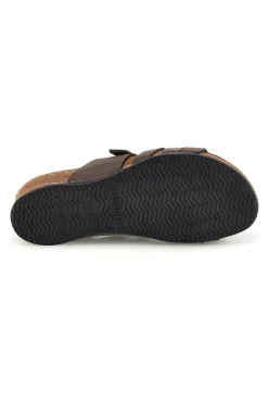Ciabatte taupe con fasce e plantare anatomico Bio up 308