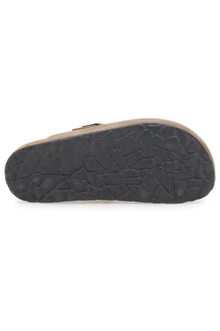 Ciabatte taupe con fibbia in vera pelle Pittarello Tierra 335A013PR