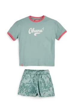 Completo verde con t-shirt e shorts Pitt kids PT-G-SE-9002