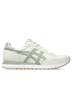 Cremefarbene und grüne Sneakers mit Ortholite-Einlegesohle ASICS Tiger Runner II