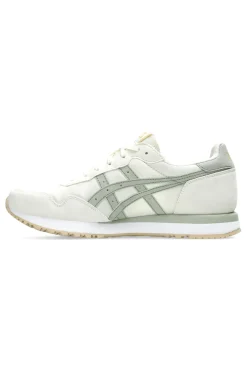 Cremefarbene und grüne Sneakers mit Ortholite-Einlegesohle ASICS Tiger Runner II