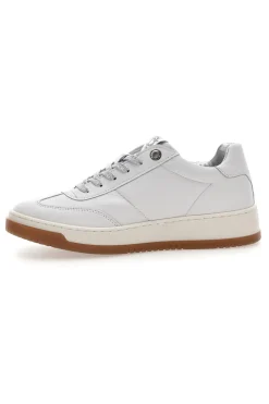 Damen weiße Leder Turnschuhe Pittarello Kapseln S1